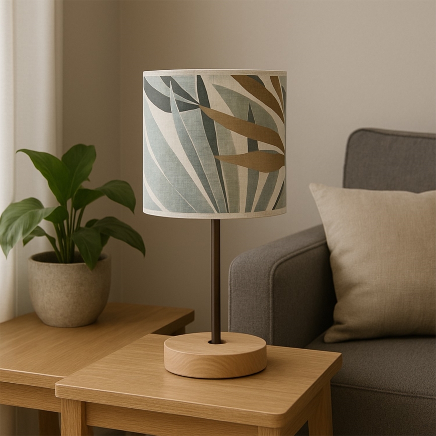 ONLI - Bordlampe FLORA 1xE27/22W/230V 28 cm grøn/guldfarvet