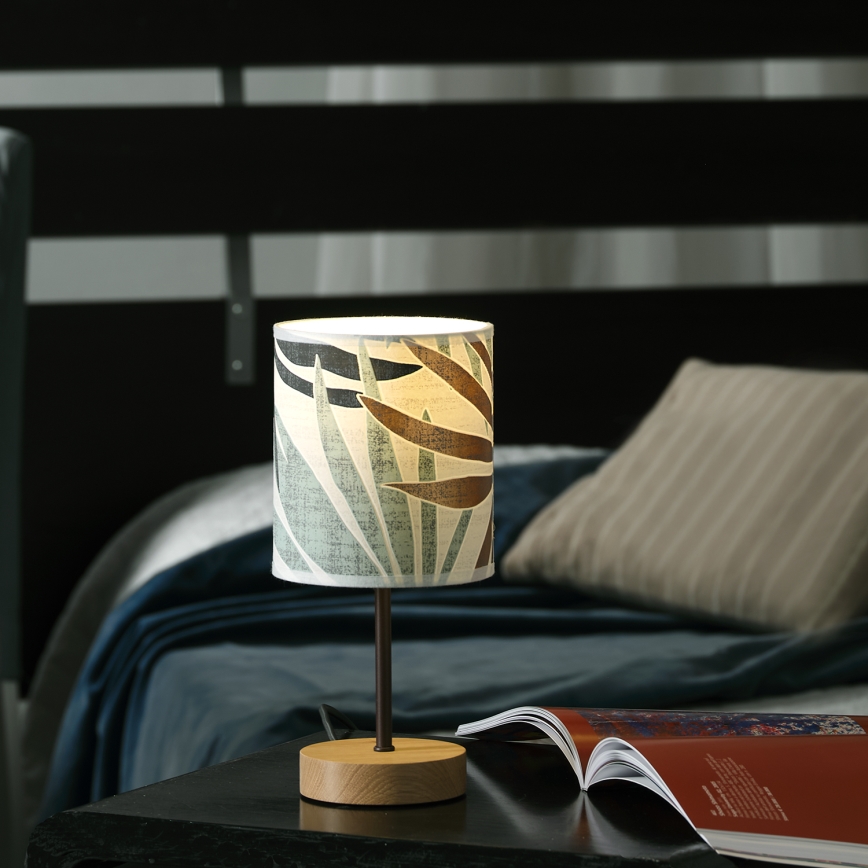 ONLI - Bordlampe FLORA 1xE27/22W/230V 28 cm grøn/guldfarvet