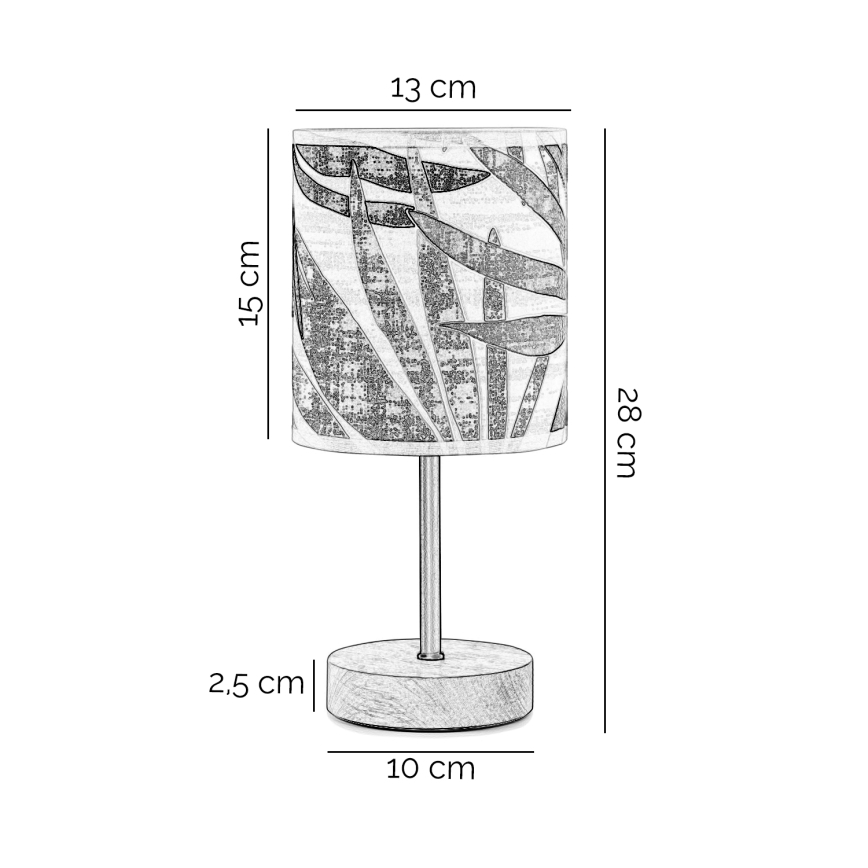 ONLI - Bordlampe FLORA 1xE27/22W/230V 28 cm grøn/guldfarvet