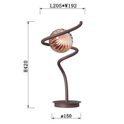 ONLI - Bordlampe FRIDA 1xG9/10W/230V 42 cm kobber