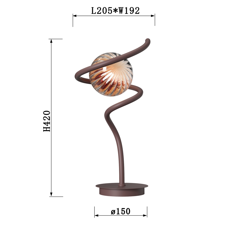 ONLI - Bordlampe FRIDA 1xG9/10W/230V 42 cm kobber