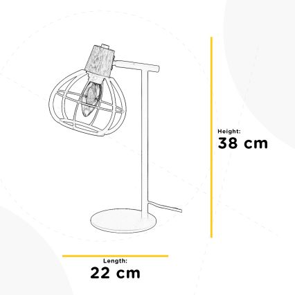 ONLI - Bordlampe GINGER 1xE14/6W/230V