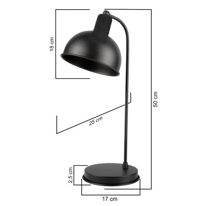 ONLI - Bordlampe ISTANBUL 1xE27/22W/230V sort