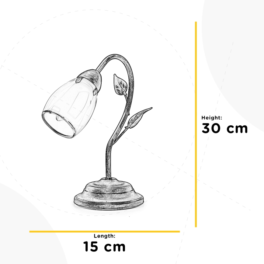 ONLI - Bordlampe LILIANA 1xE14/6W/230V 30 cm