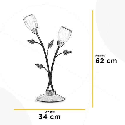 ONLI - Bordlampe LILIANA 2xE14/6W/230V 60 cm
