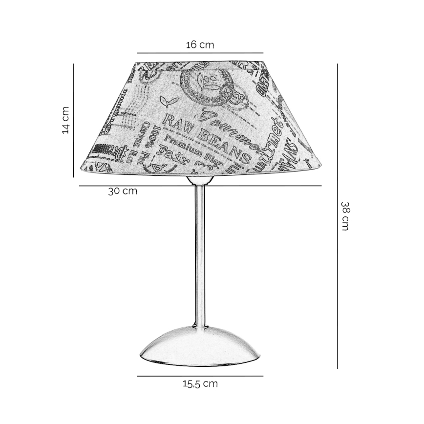 ONLI - Bordlampe MAIDA 1xE27/15W/230V 38 cm brun