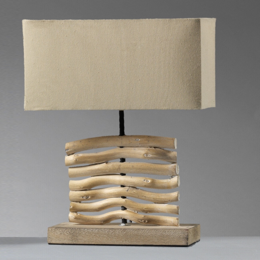 ONLI - Bordlampe MARICA 1xE27/22W/230V beige 38 cm