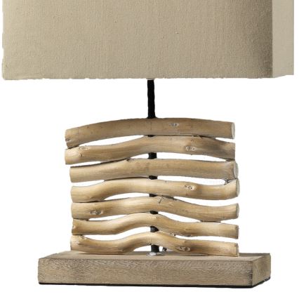 ONLI - Bordlampe MARICA 1xE27/22W/230V beige 38 cm