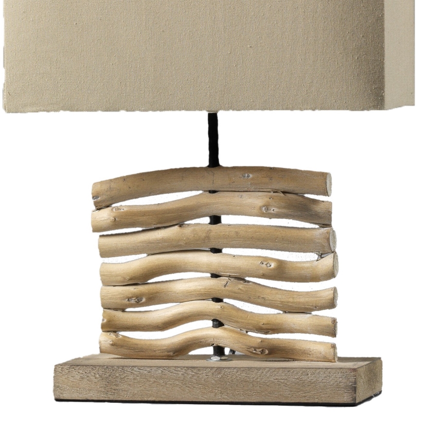 ONLI - Bordlampe MARICA 1xE27/22W/230V beige 38 cm