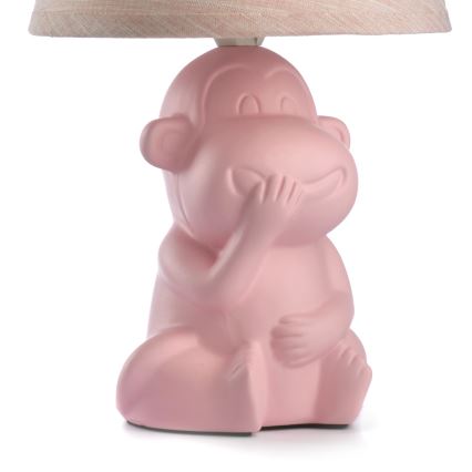 ONLI - Bordlampe MONKEY 1xE14/6W/230V lyserød