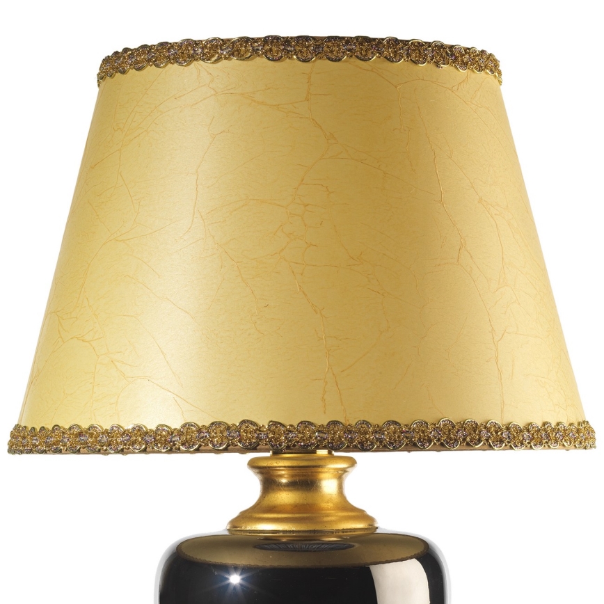 ONLI - Bordlampe MOZART 1xE27/22W/230V sort/guld 67 cm
