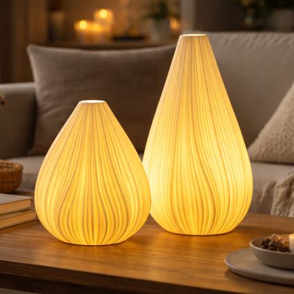 ONLI - Bordlampe NUVIA 1xE14/6W/230V 32 cm hvid