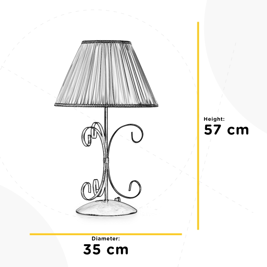 ONLI - Bordlampe ODINO 1xE27/22W/230V 57 cm