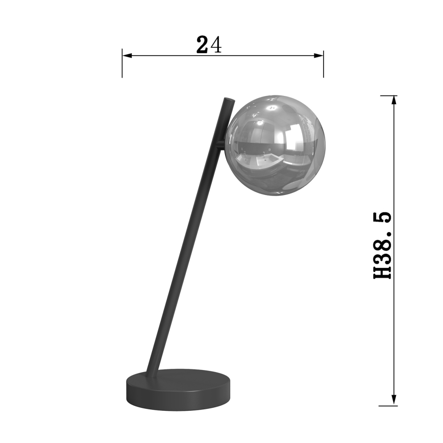 ONLI - Bordlampe PALOMA 1xG9/10W/230V 38,5 cm sort/røget