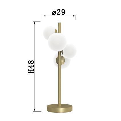 ONLI - Bordlampe PALOMA 4xG9/10W/230V 48 cm guldfarvet