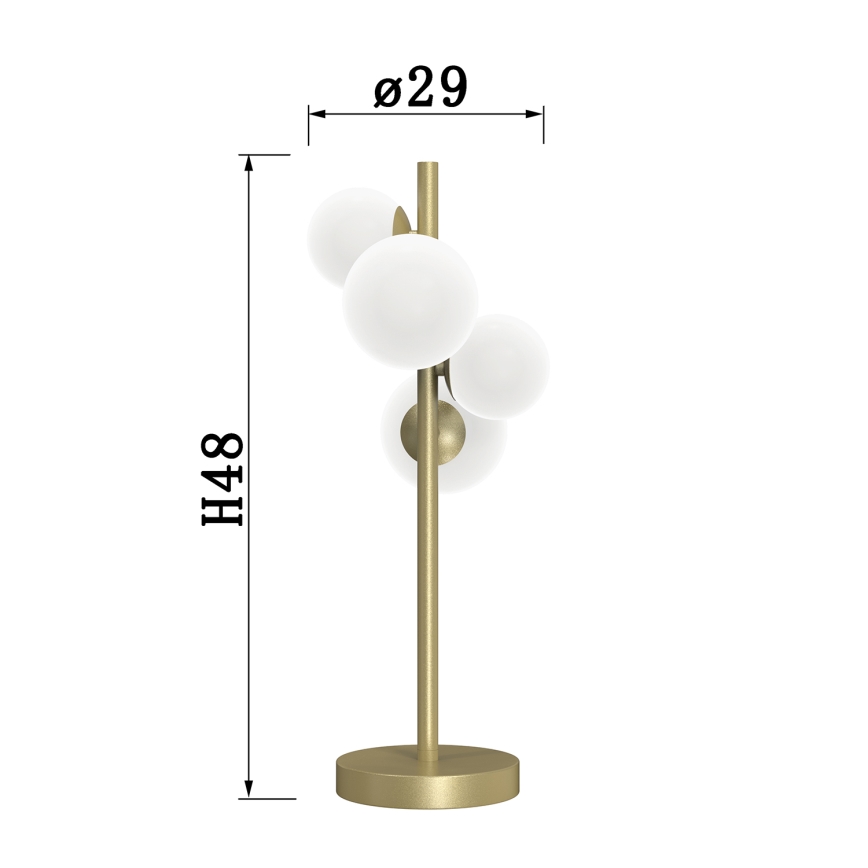 ONLI - Bordlampe PALOMA 4xG9/10W/230V 48 cm guldfarvet