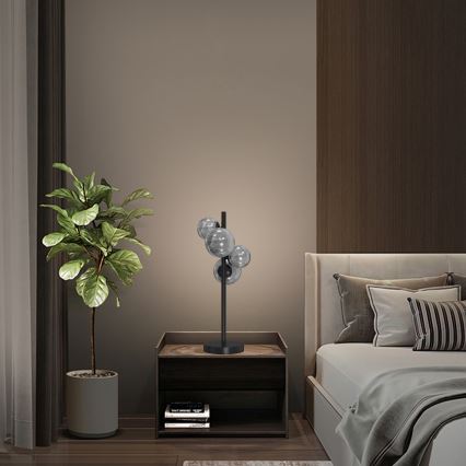 ONLI - Bordlampe PALOMA 4xG9/10W/230V 48 cm sort/røget