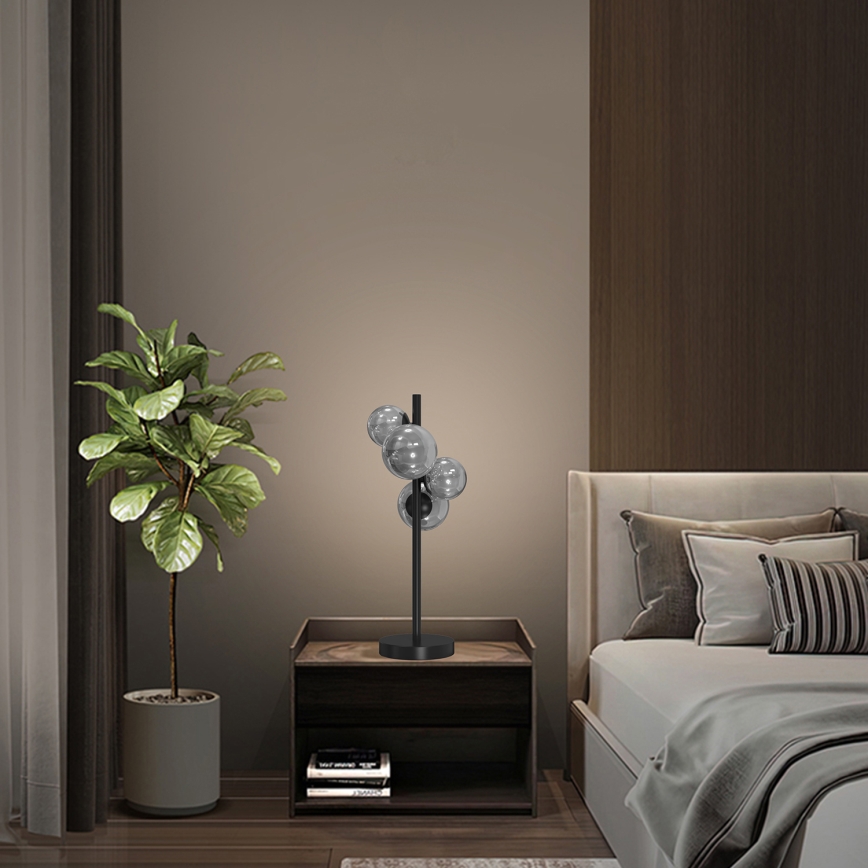 ONLI - Bordlampe PALOMA 4xG9/10W/230V 48 cm sort/røget
