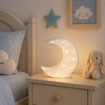 ONLI - Bordlampe PORCELLANA 1xE14/6W/230V 21 cm måne