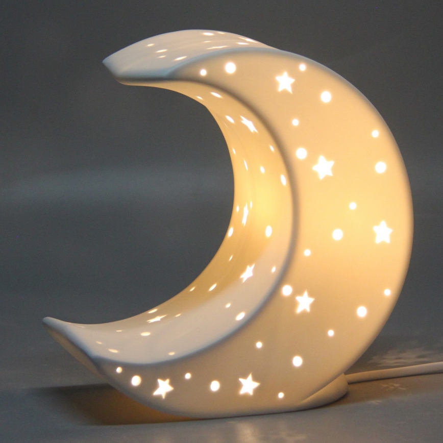 ONLI - Bordlampe PORCELLANA 1xE14/6W/230V 21 cm måne