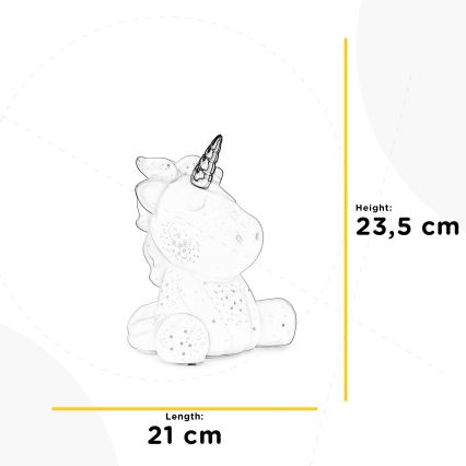 ONLI - Bordlampe PORCELLANA 1xE14/6W/230V 23,5 cm enhjørning