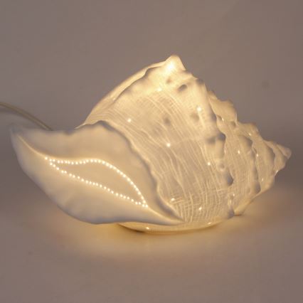 ONLI - Bordlampe PORCELLANA 1xE14/6W/230V 29 cm muslingeskal
