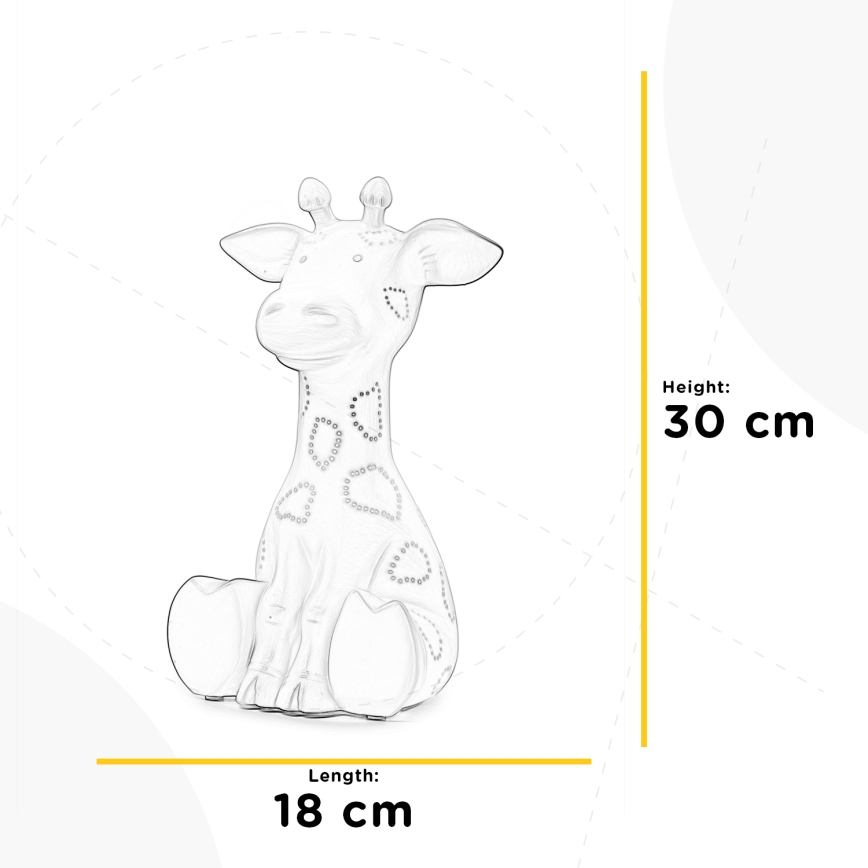 ONLI - Bordlampe PORCELLANA 1xE14/6W/230V 30 cm giraf