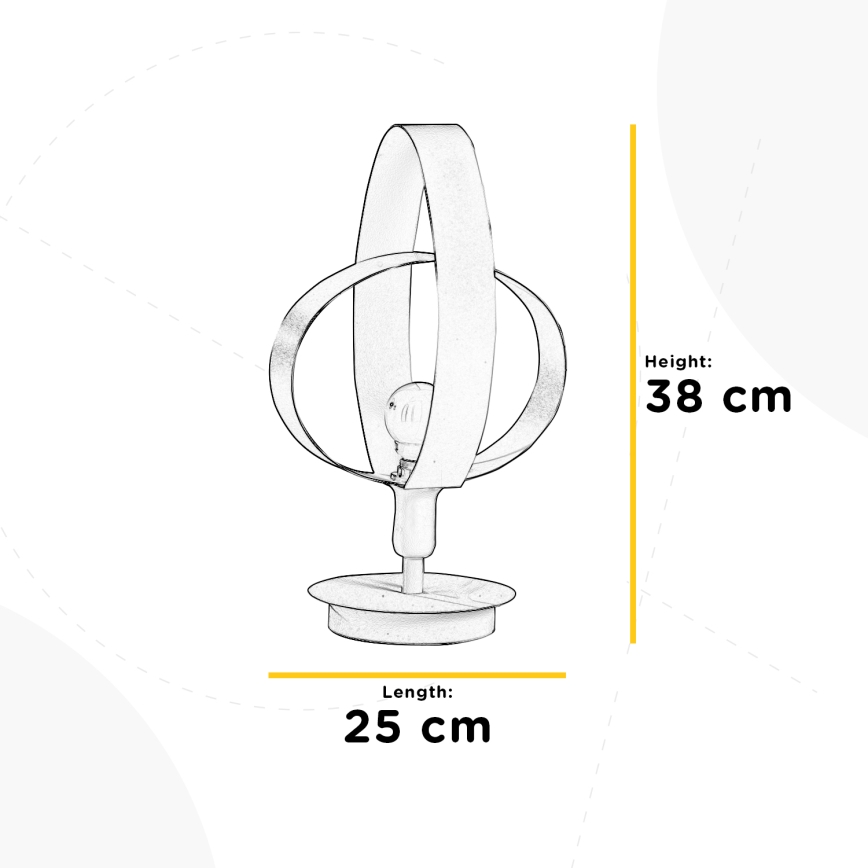 ONLI - Bordlampe SERENA 1xE14/6W/230V hvid 38 cm