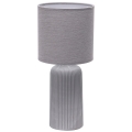 ONLI - Bordlampe SHELLY 1xE27/22W/230V grå 45 cm