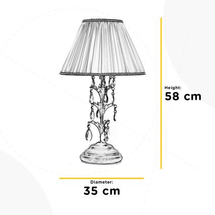 ONLI - Bordlampe TERESA 1xE27/22W/230V bronze 58 cm