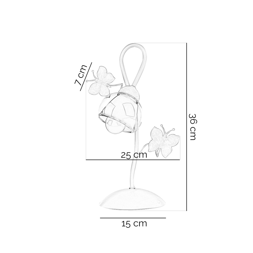 ONLI - Bordlampe til børn BUTTERFLY 1xE14/6W/230V