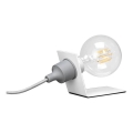 ONLI - Bordlampe WIRE 1xE27/15W/230V 10 cm grå/hvid