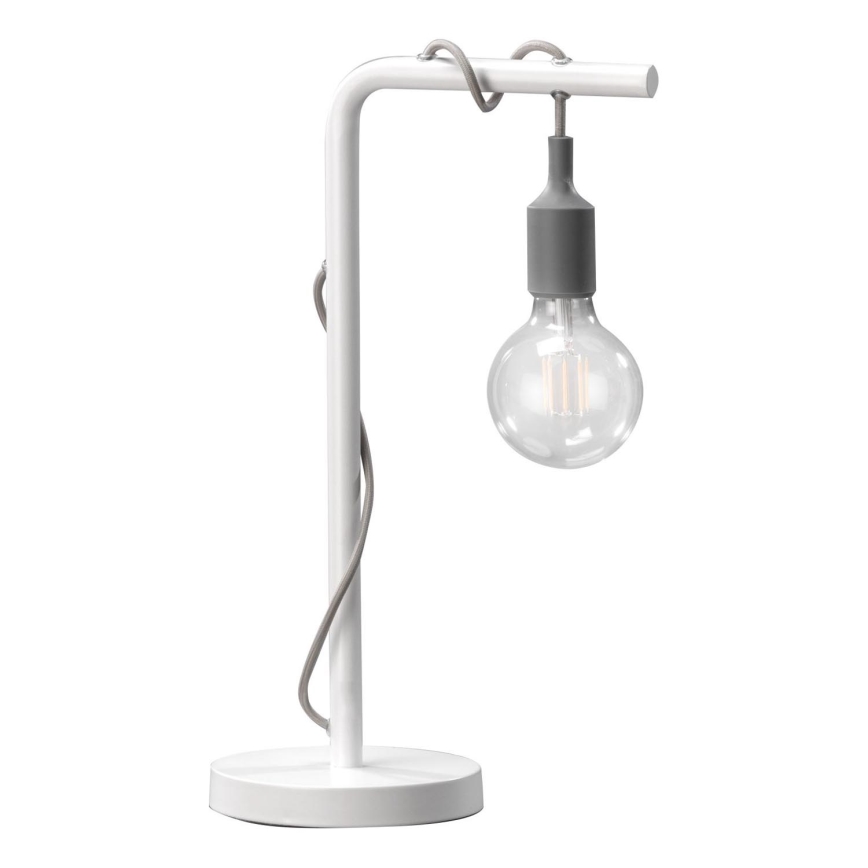 ONLI - Bordlampe WIRE 1xE27/15W/230V 50 cm grå/hvid