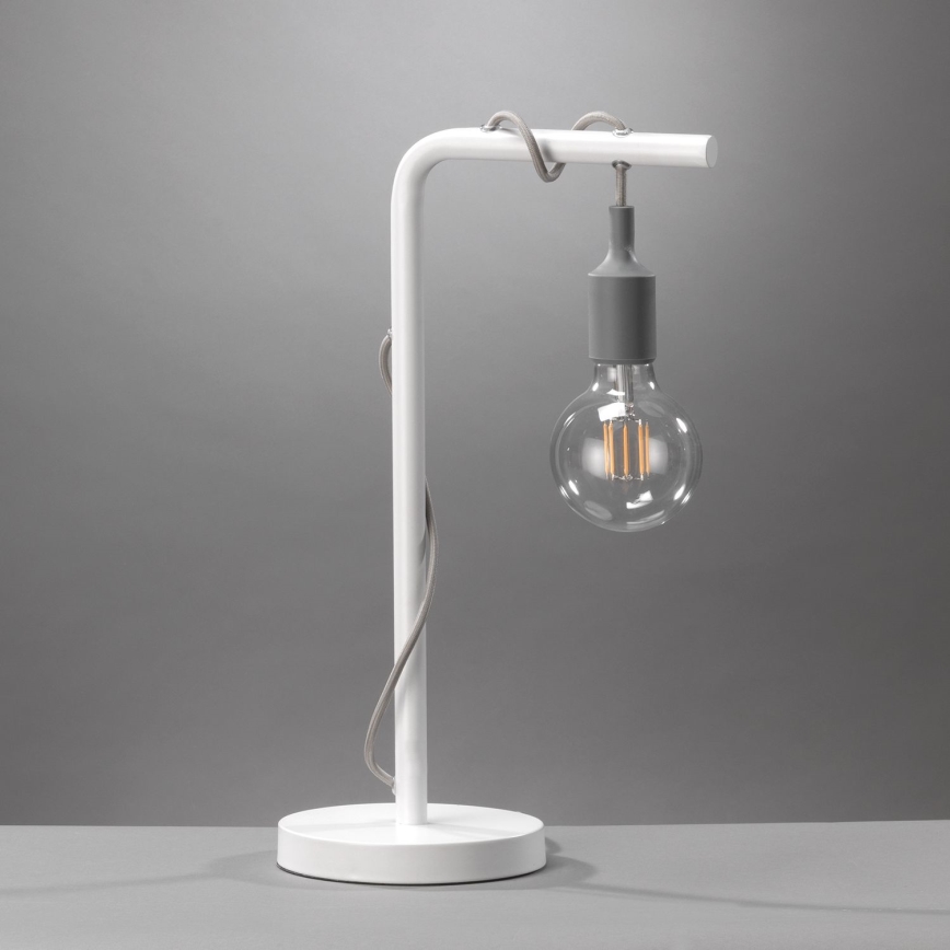 ONLI - Bordlampe WIRE 1xE27/15W/230V 50 cm grå/hvid