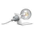 ONLI - Bordlampe WIRE 1xE27/15W/230V 9 cm grå/hvid