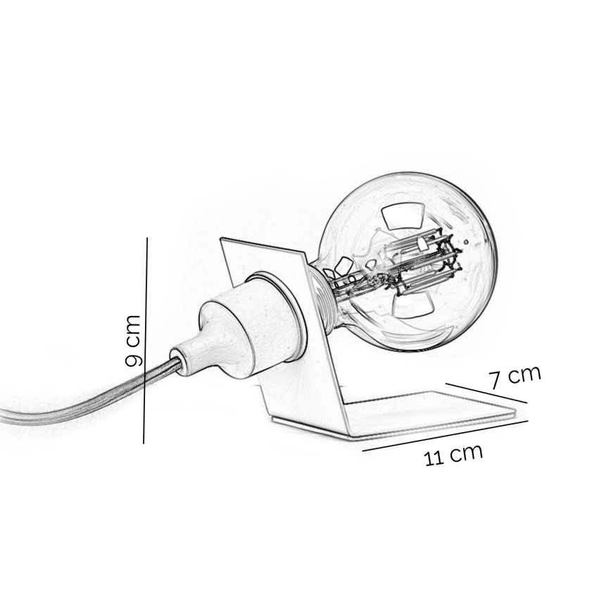 ONLI - Bordlampe WIRE 1xE27/15W/230V 9 cm sort