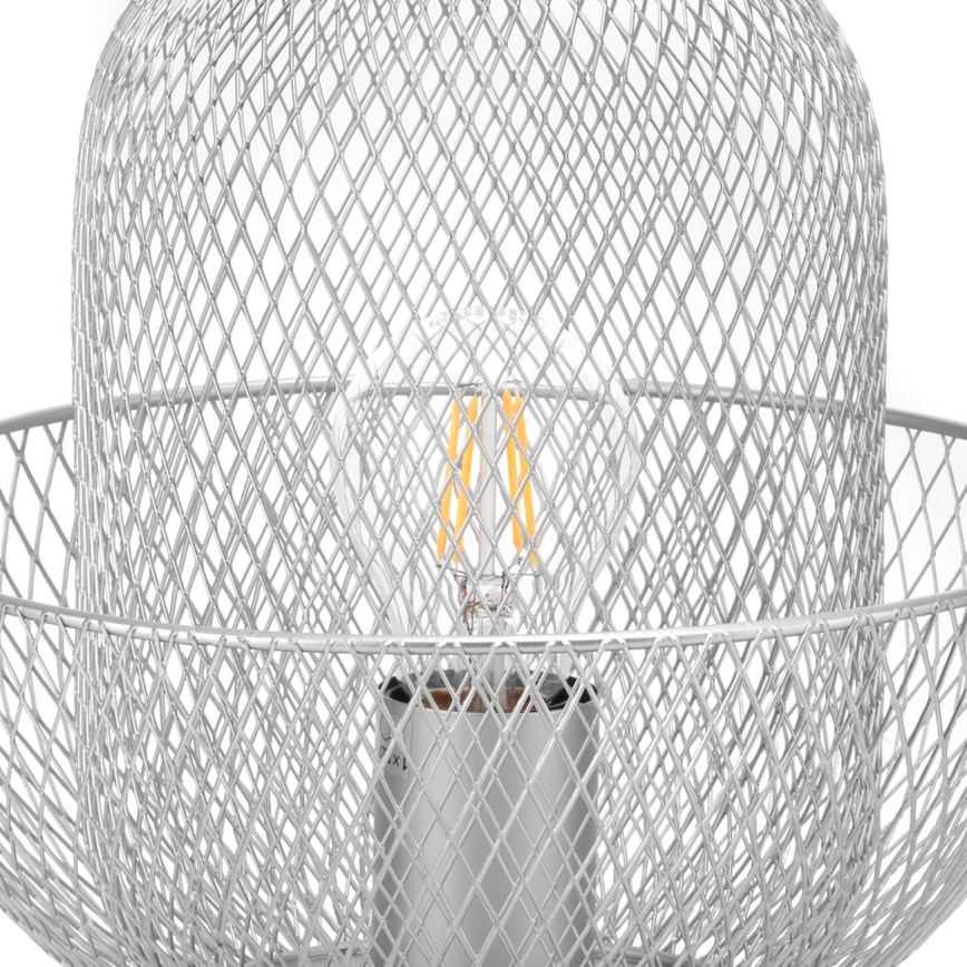 ONLI - Bordlampe ZAIR 1xE27/22W/230V sort/sølvfarvet