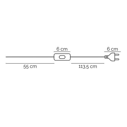 ONLI - Bordlampe ZOE 1xE14/6W/230V 22 cm hvid