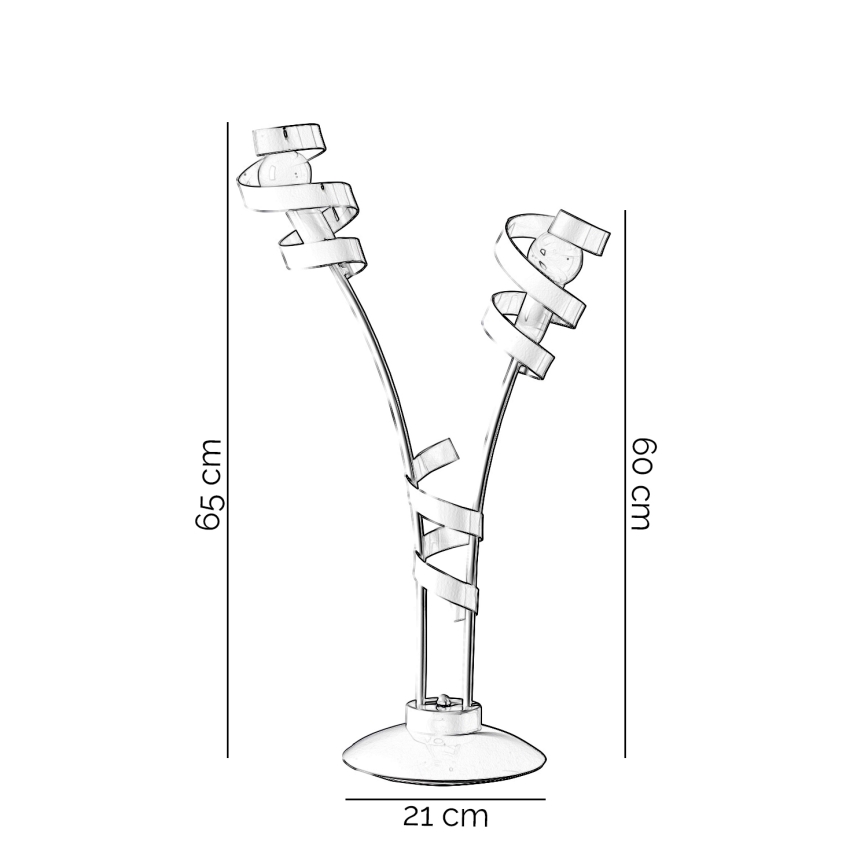 ONLI - Bordlampe ZOE 2xE14/6W/230V 65 cm hvid