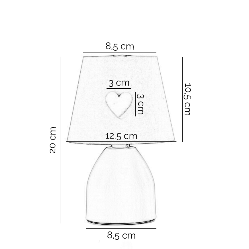 ONLI - Børnelampe TITTA 1xE14/6W/230V 20 cm hvid