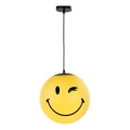 ONLI - Børnependel med ledning SMILEY 1xE27/15W/230V gul