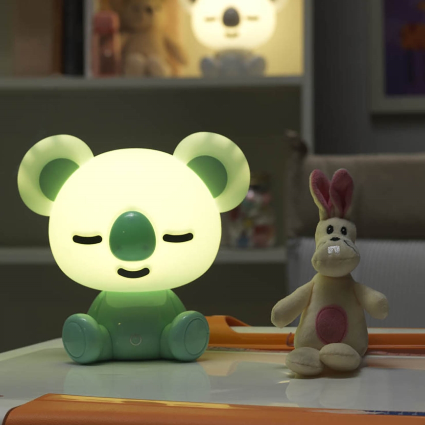 ONLI - LED Dæmpbar natlampe til børn PUPPIES LED/3W/230V 20 cm koala/grøn