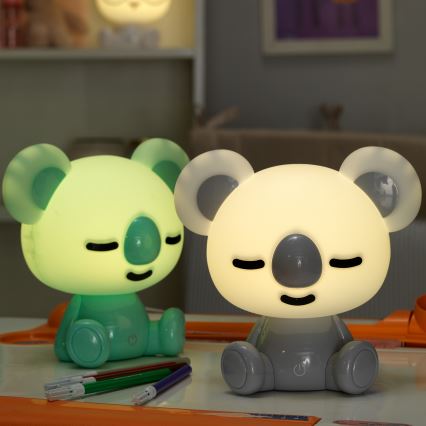 ONLI - LED Dæmpbar natlampe til børn PUPPIES LED/3W/230V 20 cm koala/grøn