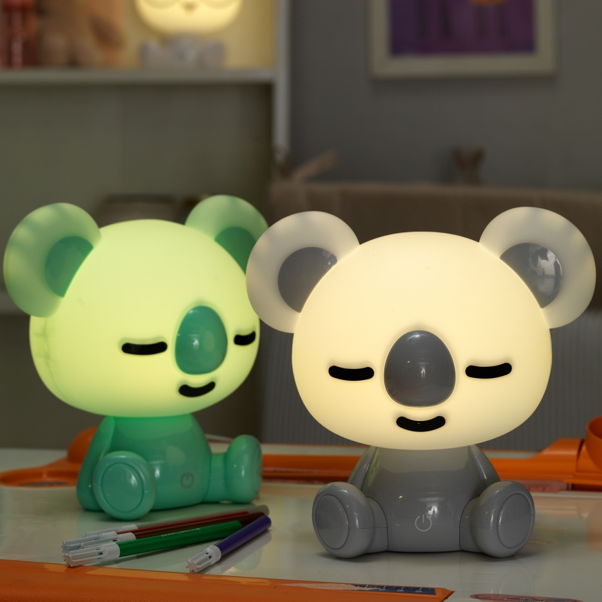 ONLI - LED Dæmpbar natlampe til børn PUPPIES LED/3W/230V 20 cm koala/grøn