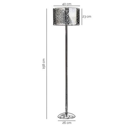 ONLI - Gulvlampe BRUCE 1xE27/15W/230V mat krom