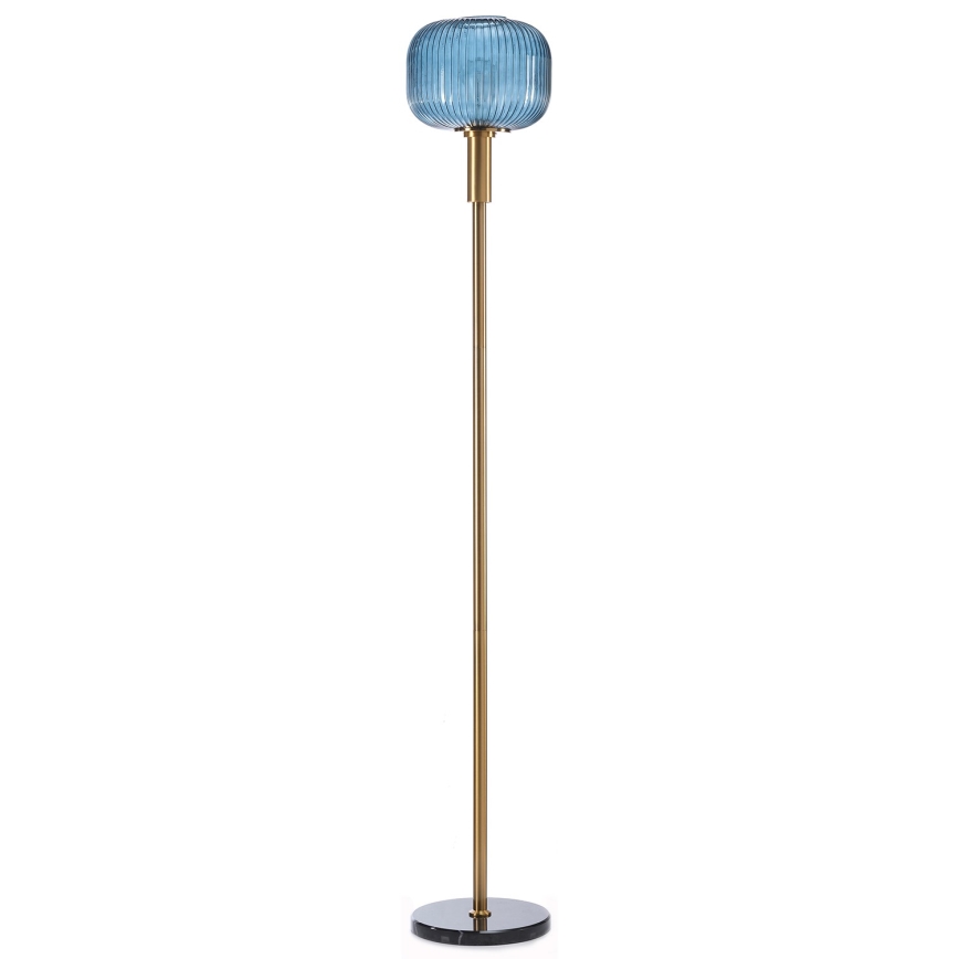 ONLI - Gulvlampe DOROTY 1xE27/22W/230V blå/guldfarvet