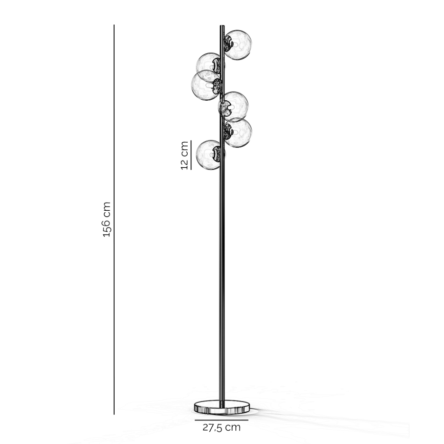 ONLI - Gulvlampe KIMBERLY 6xG9/6W/230V poleret krom