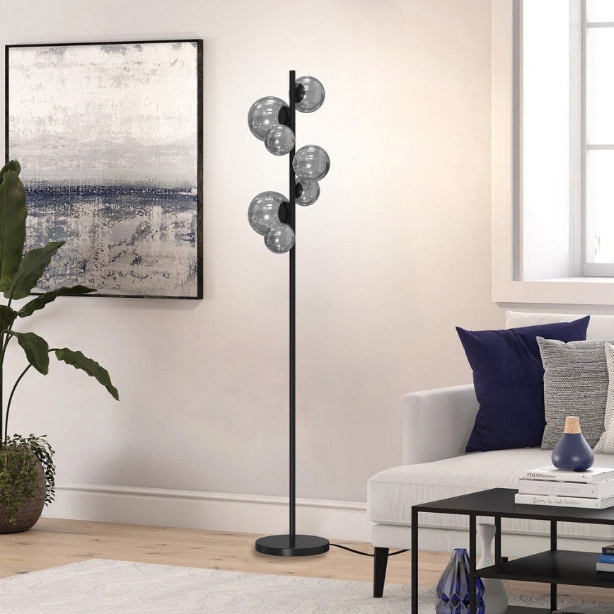 ONLI - Gulvlampe PALOMA 7xG9/10W/230V sort/røget