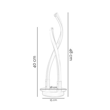 ONLI - LED bordlampe DAFNE LED/12W/230V 4000K 48 cm sort
