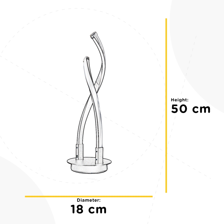 ONLI - LED bordlampe DAFNE LED/12W/230V 4000K 50 cm sort
